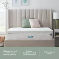 Dream Collection By Lucid inch Gel Covered Mattress Topper