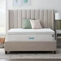 Dream Collection By Lucid 3 inch Gel Covered Mattress Topper