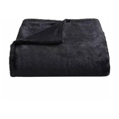 City Scene Fur Like Reversible Lightweight Throw