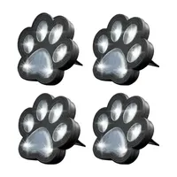 Bell + Howell Solar Powered Paw Print Disk Lights