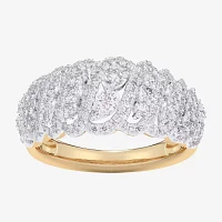 G-H / Si1-Si2) 3/4 CT. T.W. Lab Grown White Diamond 10K Gold Band