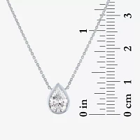 Diamond Addiction (G-H / Si2-I1) Womens 1 CT. T.W. Lab Grown White 14K Gold Pear Pendant Necklace