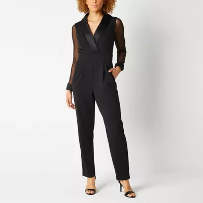 Jessica Howard Womens Long Sleeve Jumpsuit