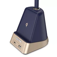 Sheffield Labs 18" James Matte Blue & Gold Led Desk Lamp