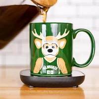 Uncanny Brands NBA Milwaukee Bucks Bango Mascot Mug Warmer With Mug - Auto Shut On/Off