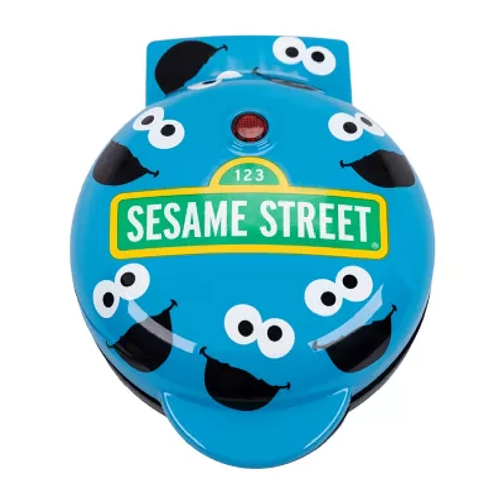 Uncanny Brands Cookie Monster Mini Waffle Maker - Sesame Street Kitchen Appliance