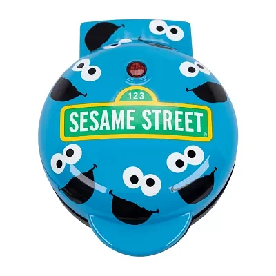 Uncanny Brands Cookie Monster Mini Waffle Maker - Sesame Street Kitchen Appliance