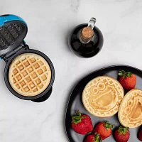 Uncanny Brands Cookie Monster Mini Waffle Maker - Sesame Street Kitchen Appliance