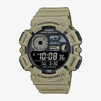 Casio Mens Digital Beige Strap Watch Ws1500h-5bv