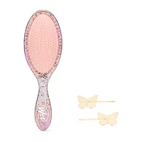 The Wet Brush Wicked Glinda Pink Set With Butterfly Pins 3-pc. Brush