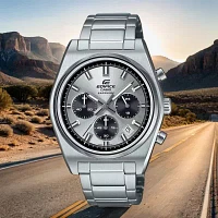 Casio Mens Silver Tone Stainless Steel Bracelet Watch Efb730d-7av