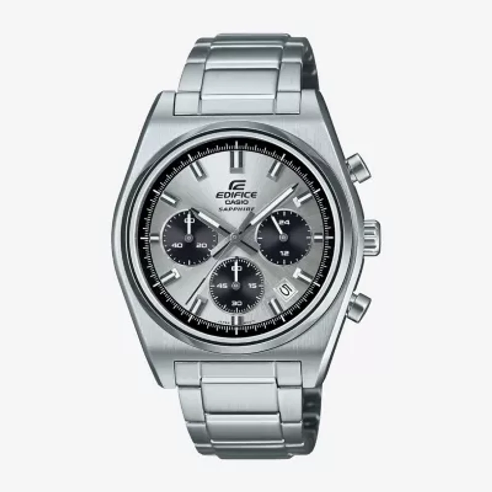 Casio Mens Silver Tone Stainless Steel Bracelet Watch Efb730d-7av