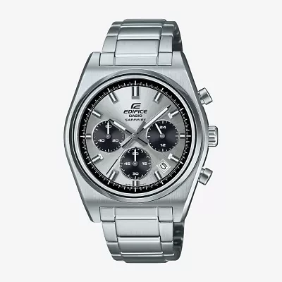 Casio Mens Silver Tone Stainless Steel Bracelet Watch Efb730d-7av