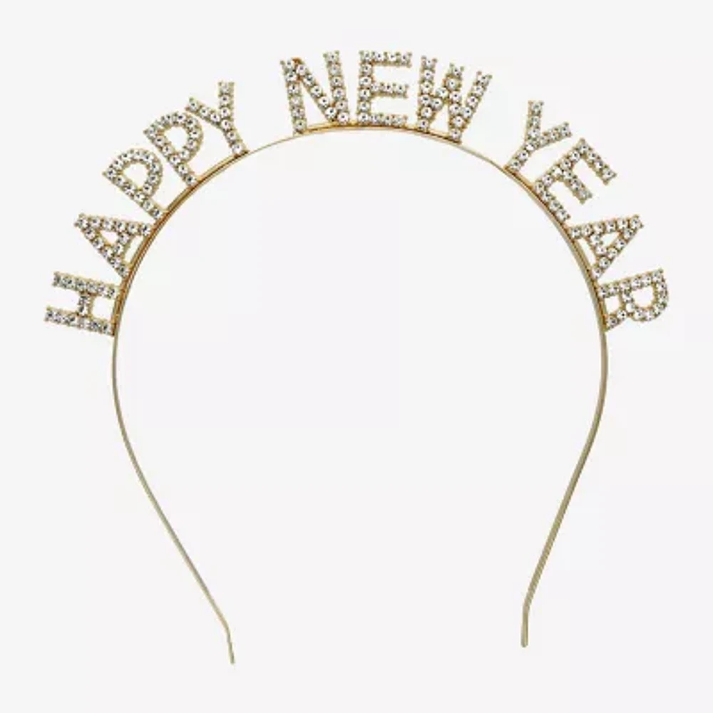 Bijoux Bar Gold Tone Happy New Year Womens Headband