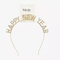 Bijoux Bar Gold Tone Happy New Year Womens Headband