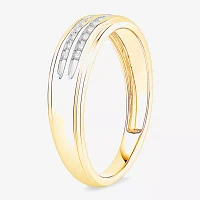 (I / Si1) 3PC Trio Set Featuring 1/2 CT. T.W. Lab Grown White Diamond 10K Two Tone Gold Marquise Side Stone Bridal Set