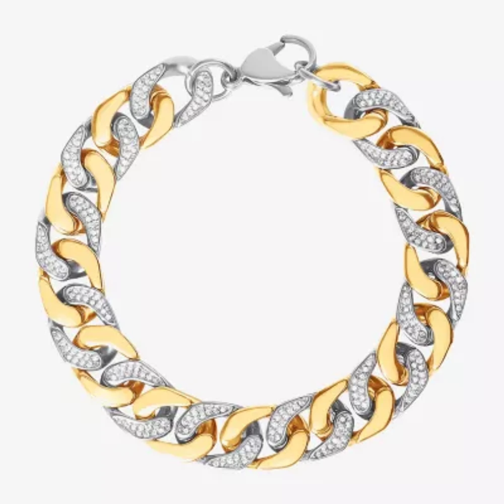 Mens Stainless Steel 9 Inch Curb Chain Bracelet