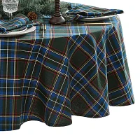 Elrene Home Fashions Stowe Tartan Holiday Plaid Oval/Round Tablecloths