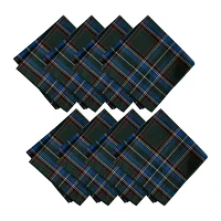 Elrene Home Fashions Stowe Tartan Holiday Plaid Cotton 8-pc. Napkins