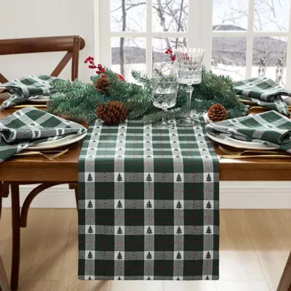 Elrene Home Fashions Sherwood Tree Dobby Cotton Table Runners