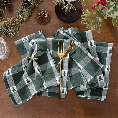 Elrene Home Fashions Sherwood Tree Dobby Cotton 8-pc. Napkins