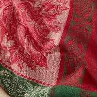 Elrene Home Fashions Prestige Poinsettia Jacquard Rectangle Tablecloths