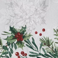 Elrene Home Fashions Holly Berry Flourish Holiday Fabric Tablecloths