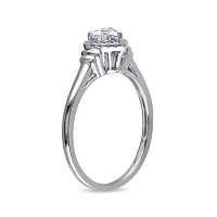 1/2 CT.T.W. Natural Diamond 14K White Gold Heart Ring