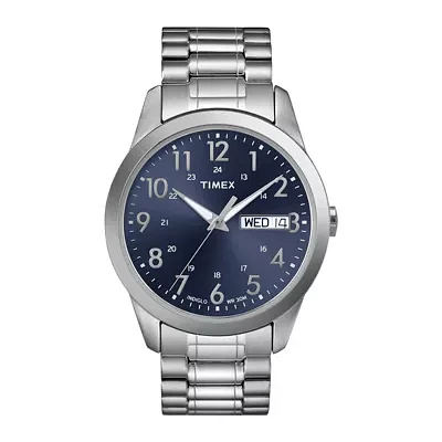 Timex® Elevated Classic Mens Stainless Steel Expansion Strap Watch T2M9339J