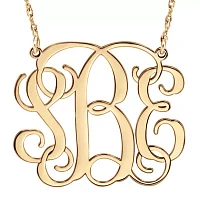 Personalized 30mm Vine Monogram Necklace