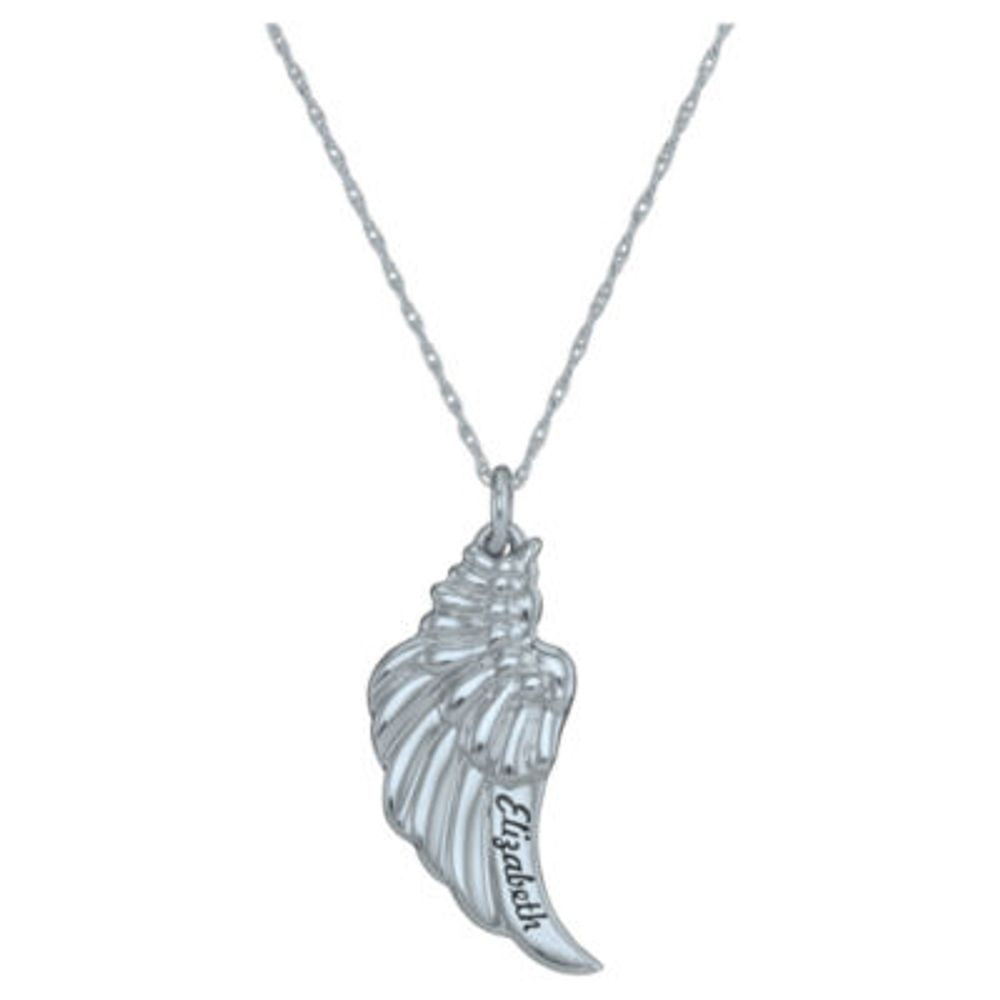 Amazon.com: Guardian Angel Wing Necklace for Woman Laser Engraved Name Jewelry  Personalized Kids Name Pendant With Birthstone Sterling Silver Nameplate  Necklace : Handmade Products