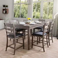 Corliving New York Dining Collection Rectangular Wood-Top Dining Table