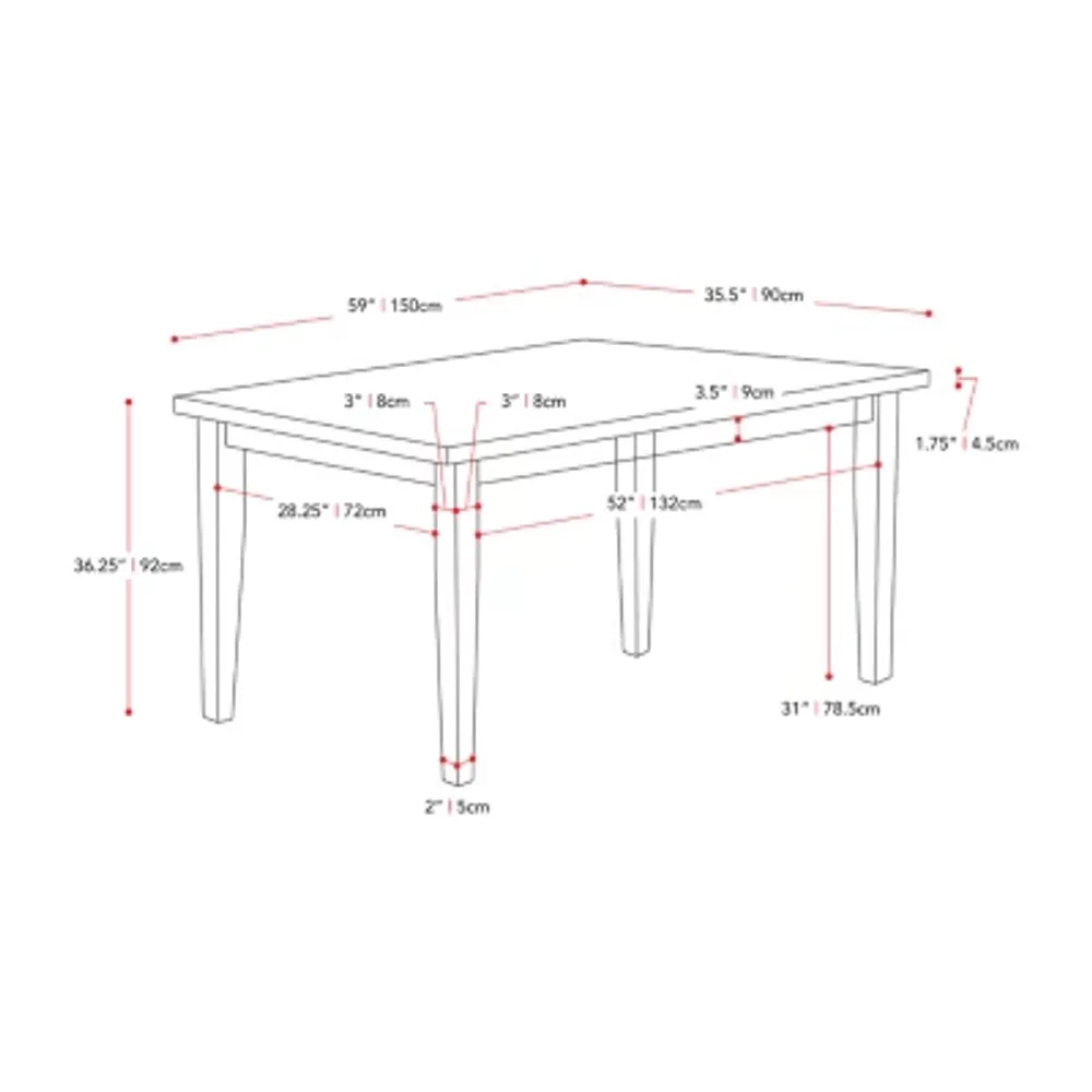 Corliving New York Dining Collection 7-pc. Counter Height Rectangular Dining Set