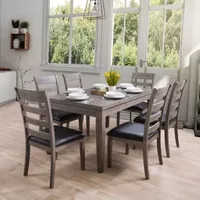 Corliving New York Dining Collection Rectangular Wood-Top Dining Table