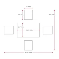 Corliving Michigan Dining Collection -pc. Rectangular Dining Set