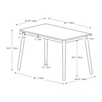Corliving Branson Dining Collection Rectangular Wood-Top Dining Table