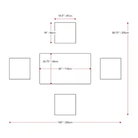 Corliving Branson Dining Collection -pc. Rectangular Dining Set