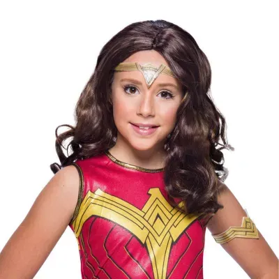 Girls Wonder Woman Wig Costume Accessory - Dc Comics