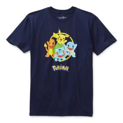 Little & Big Boys Crew Neck Short Sleeve Pokeman Graphic T-Shirt