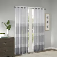 Madison Park Jasper Sheer Grommet Top Single Curtain Panel