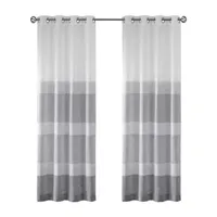 Madison Park Jasper Sheer Grommet Top Single Curtain Panel