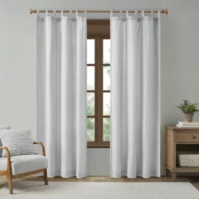 Madison Park Barnet 50"W X 84"L Light-Filtering Tab Top Single Curtain Panel