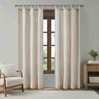 Madison Park Barnet 50"W X 84"L Light-Filtering Tab Top Single Curtain Panel