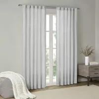 Madison Park Barnet Light-Filtering Rod Pocket Back Tab Single Curtain Panel