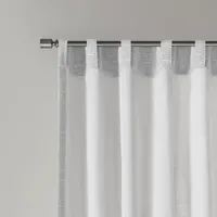 Madison Park Barnet Light-Filtering Rod Pocket Back Tab Single Curtain Panel