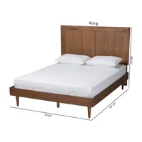 Nicola Wooden Platform Bed