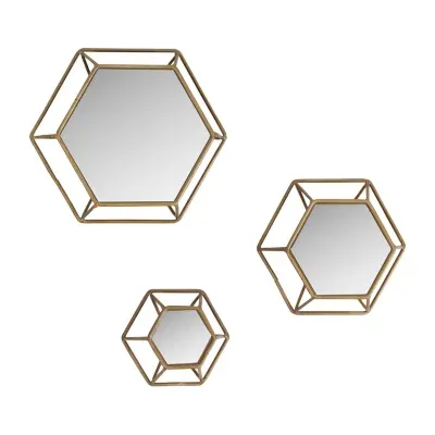 Aspire Home Accents Hexagon Hexagon Wall Mirror