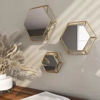 Aspire Home Accents Hexagon Hexagon Wall Mirror