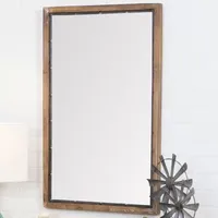 Aspire Home Accents Industrial Rectangular Wall Mount Rectangular Wall Mirror