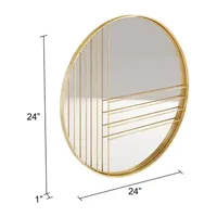 Aspire Home Accents Wall Mount Round Wall Mirror